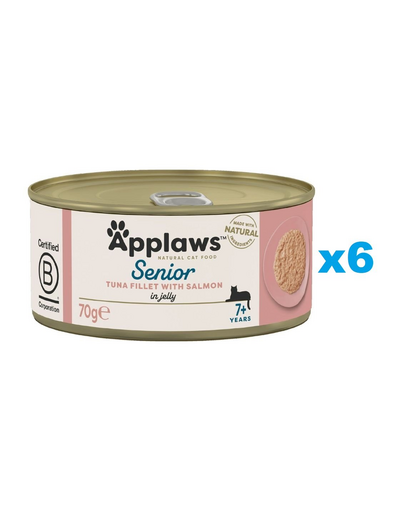 APPLAWS Cat Senior Tonhal lazaccal zselében 6x70g