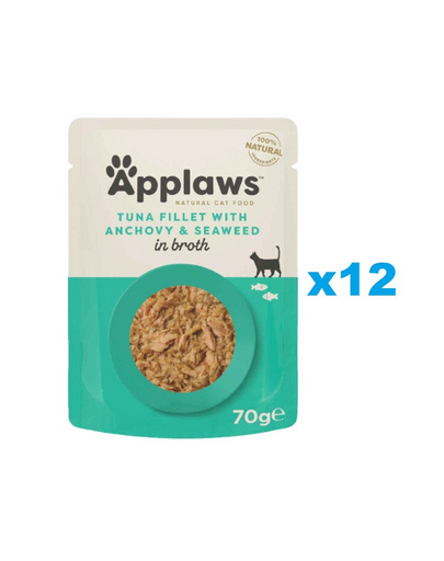 APPLAWS Cat Tonhalfilé egész szardellával húslevesben 12x70 g