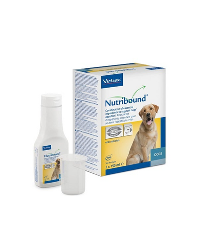 VIRBAC Nutribound Dog 3x150ml orális oldat kutyák számára lábadozás alatt