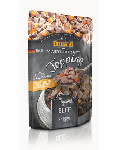 BELCANDO Mastercraft Topping Marhahús sárgarépával 6x100 g