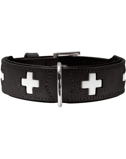 HUNTER Swiss Bőr nyakörv méret XS (32) 24-28.5/2.6 cm fekete