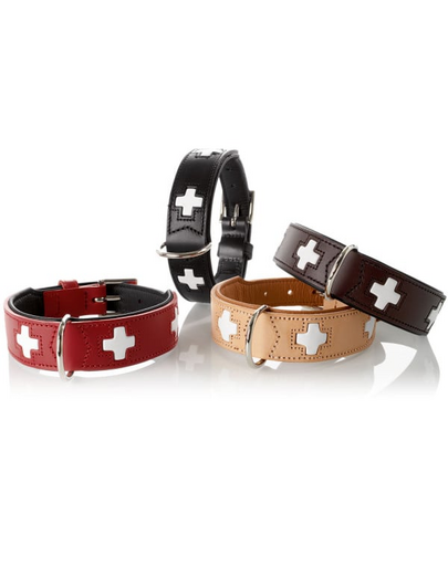 HUNTER Swiss Bőr nyakörv méret XS (32) 24-28.5/2.6 cm fekete