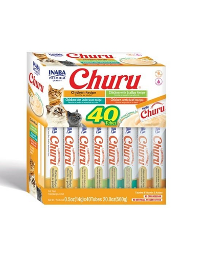 INABA Churu Varieties Chicken Recipe 40x14g krémes csirkés csemege macskáknak