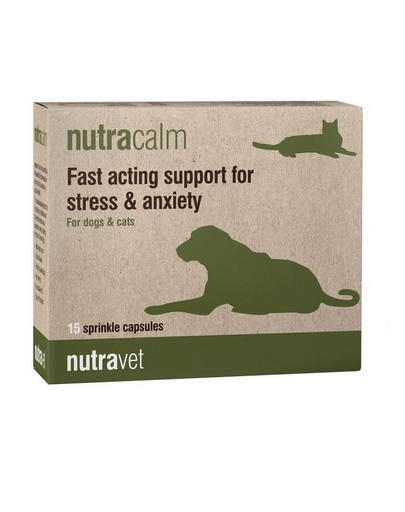 NUTRAVET Nutracalm 15 kapszula stressz és szorongás ellen kutyák és macskák számára