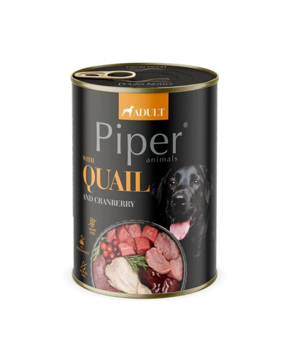 PIPER Nedvestáp fürjjel és áfonyával kutyáknak 400g