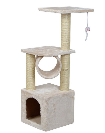 KATIDO Macskakaparó alagúttal 92 cm bézs