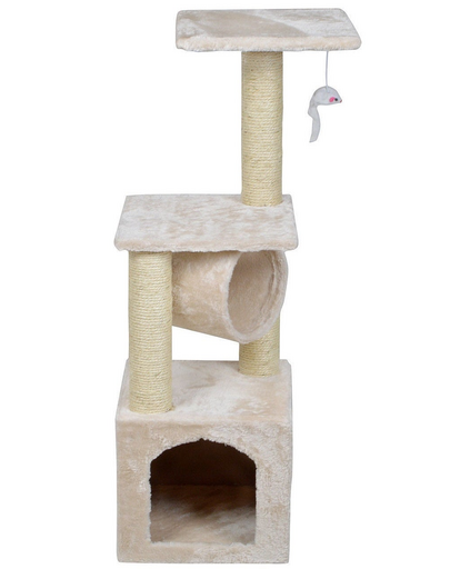 KATIDO Macskakaparó alagúttal 92 cm bézs