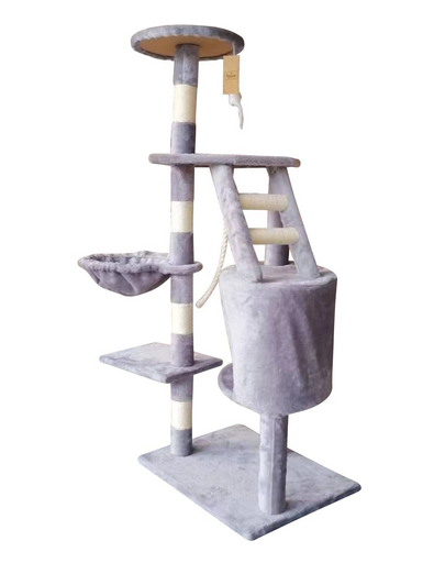 KATIDO Magas macskakaparófa 118 cm szürkéskék