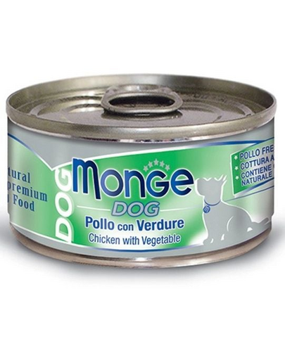 MONGE Natural Dog Csirke zöldségekkel 95g