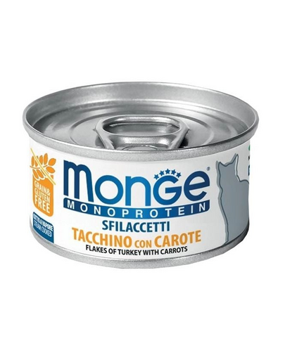 MONGE Monoprotein Cat pulyka és sárgarépa 80g