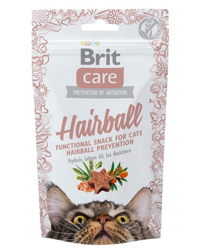 BRIT Care Cat Snack Hairball macska jutalomfalat 50g