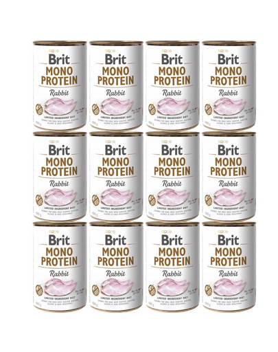 BRIT Mono Protein Rabbit 12 x 400 g monoprotein takarmány nyúl