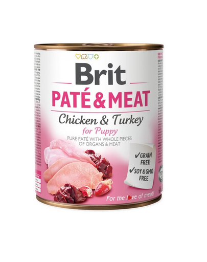 BRIT Pate&Meat puppy 800 g kölyökpástétom