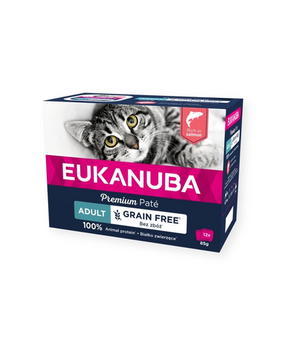 EUKANUBA Grain Free Adult Lazacpástétom 12 x 85 g