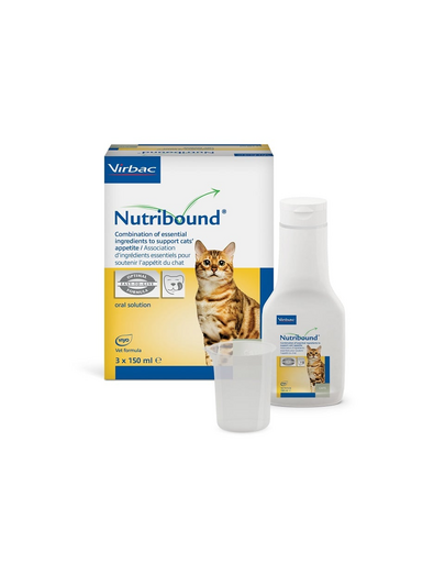 VIRBAC Nutribound 3x150 ml orális oldat macskák számára lábadozás idején