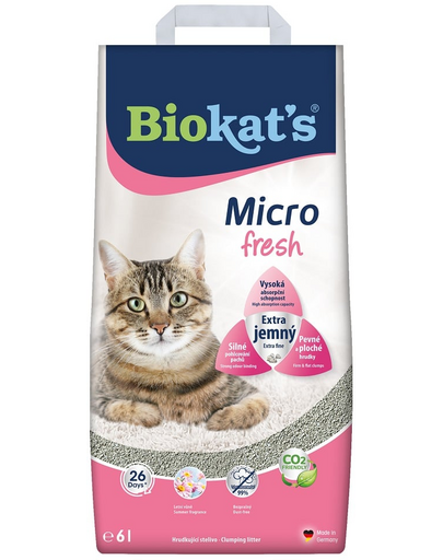 BIOKAT'S Micro Fresh 6 l finom bentonit szemcse