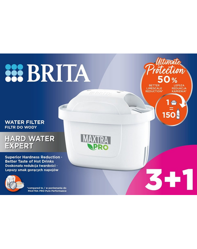 BRITA MAXTRA PRO Hard Water Expert 3+1 vízszűrő (4 db)