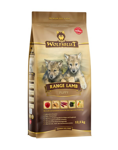 WOLFSBLUT Range Lamb Puppy kölyökszárazeledel bárányhússal és barna rizzsel 12,5 kg