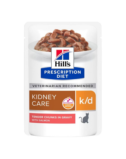HILL'S Prescription Diet Feline k/d Kidney Care lazaccal 12x85 g-os tasakokban
