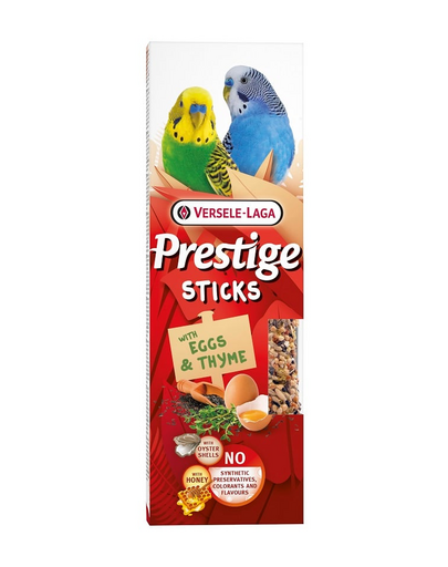 VERSELE-LAGA Prestige Sticks 2 lombik tojással és kakukkfűvel kis papagájok számára 60g