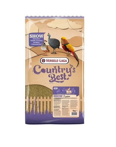 VERSELE-LAGA Country's Best Show 3 Pellet 5 kg 3mm pellet díszmadaraknak 13 hetes kortól