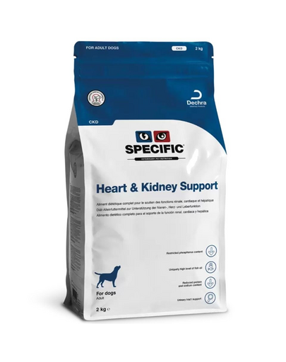 SPECIFIC Dog CKD Heart & Kidney Support 2 kg táplálék szív-, vese- vagy májelégtelenségben szenvedő kutyáknak