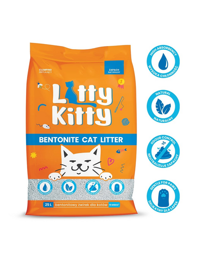 LITTY KITTY Bentonit természetes bentonit szemcse 25 l (20 kg)