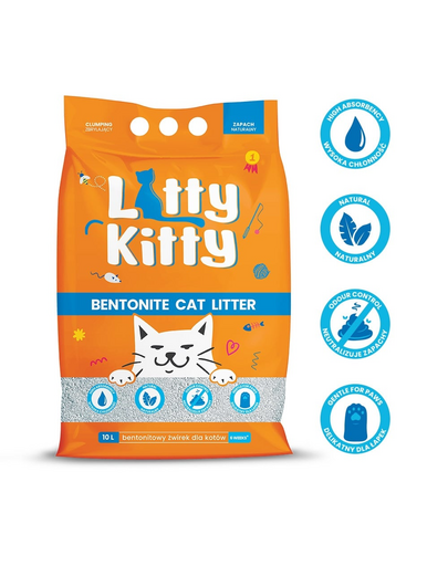 LITTY KITTY Bentonit természetes alom 10 l (8 kg)