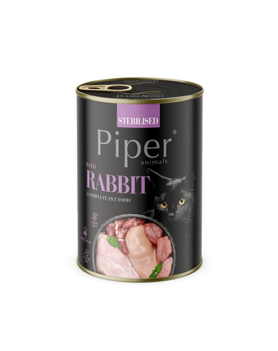 PIPER Sterilised nyúllal 400g sterilizált macskáknak