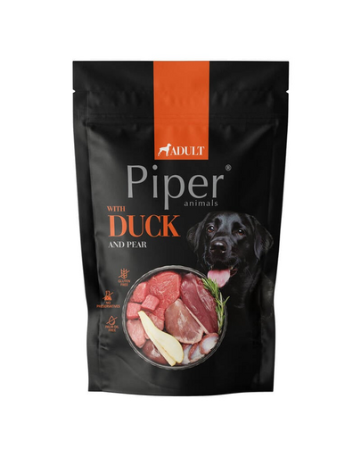 PIPER kacsával és körtével tasakos 500g nedves kutyaeledelben