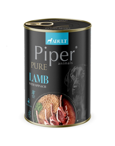 PIPER Pure bárány spenóttal 400g nedves kutyaeledel