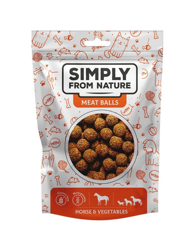 SIMPLY FROM NATURE Meat Balls Lóhús- és zöldséggolyók kutyáknak 80 g