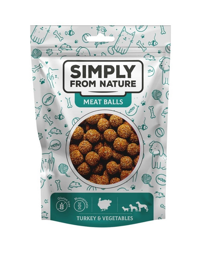 SIMPLY FROM NATURE Meat Balls Pulyka- és zöldséggolyók kutyáknak 80 g
