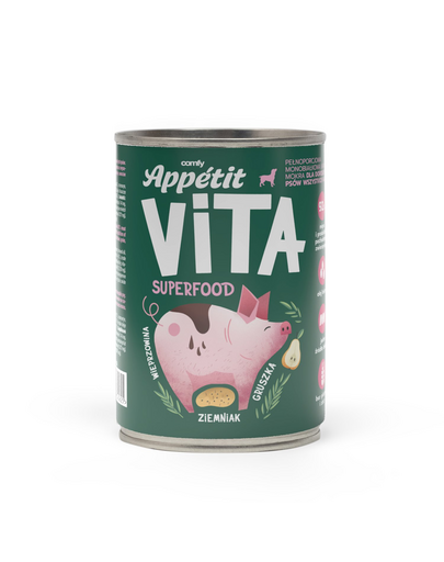 COMFY APPETIT VITA Superfood sertés monoprotein kutyatáp 400g