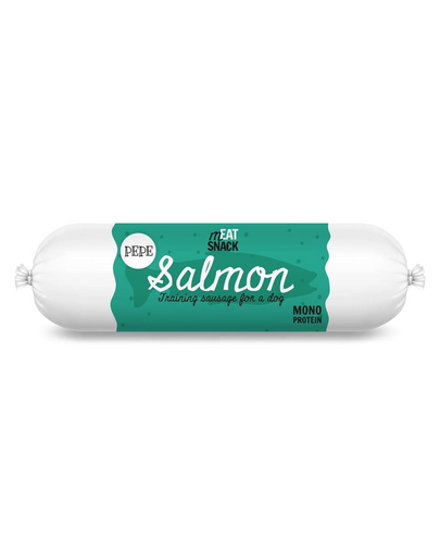 PAKA ZWIERZAKA PEPE Meat Snack Lazac kolbász kutyáknak 200g