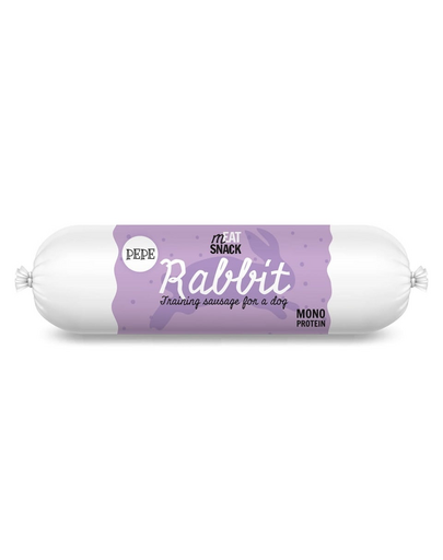 PAKA ZWIERZAKA PEPE Meat Snack Nyúl kolbász kutyáknak 200g