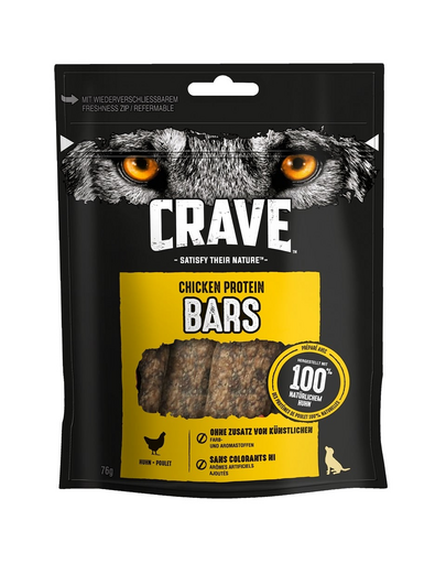 CRAVE Protein Bars Csirke 76g  fehérje snack felnőtt kutyáknak