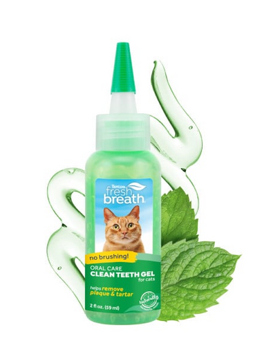 TROPICLEAN Fresh Breath Clean Teeth Oral Care Gel Cat 59ml szájhigiéniai gél macskáknak