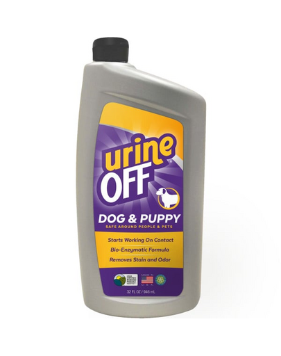URINE OFF Kutyák és kölyökkutyák Vizeletszag és kutyafolt eltávolító 946 ml