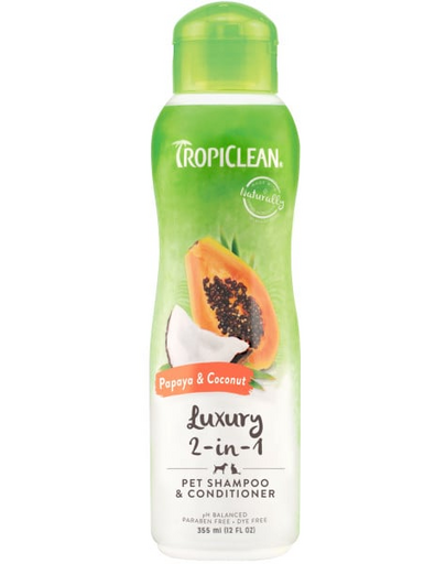 TROPICLEAN Papaya Coconut Shampoo and Conditioner 355ml