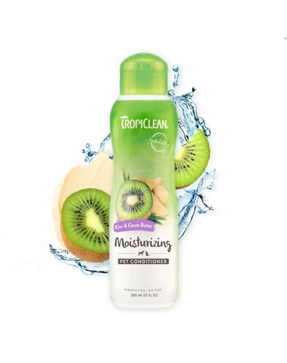 TROPICLEAN Kiwi Cocoa Butter Moisturizing Conditioner 355ml hidratáló kondicionáló kutyák és macskák számára
