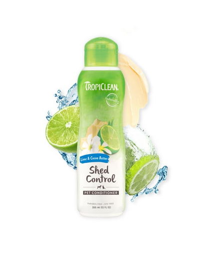 TROPICLEAN Lime Cocoa Butter Shed Control Conditioner 355ml szőrhullást csökkentő kondicionáló kutyák és macskák számára