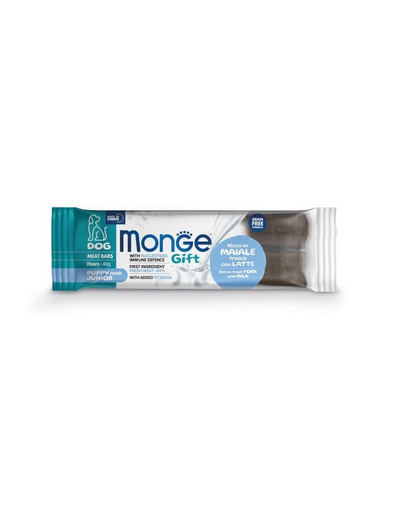 MONGE Puppy and junior Meat bars Sertéshús tejjel 2x40g
