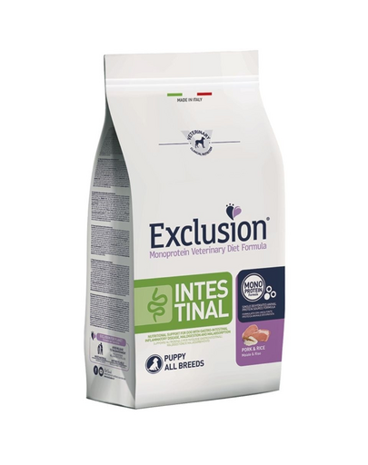 EXCLUSION Intestinal puppy all breeds sertéshússal minden kölyökkutyafajta számára 2 kg