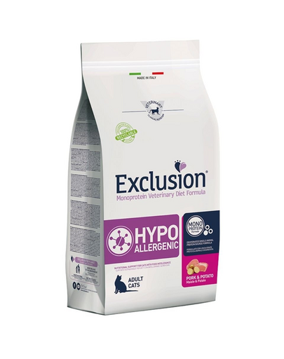 EXCLUSION Hypoallergenic adult cats sertéshússal macskáknak 1,5 kg