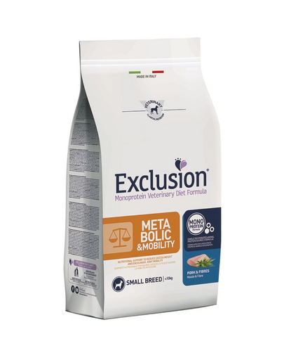 EXCLUSION Metabolic Mobility small breeds sertéshússal kistestű fajtáknak 7 kg