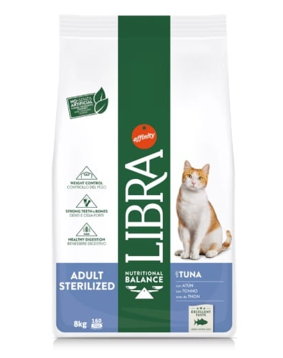 LIBRA Cat Adult Sterilized tonhalas macskaeledel 10kg