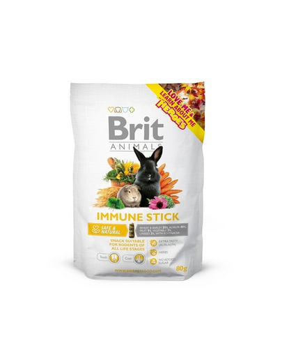 BRIT ANIMALS Immune Stick 80g csemegék rágcsálók és nyulak számára