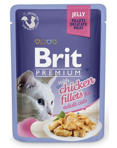 BRIT Premium Cat  Fillets in Jelly csirke 24x85g