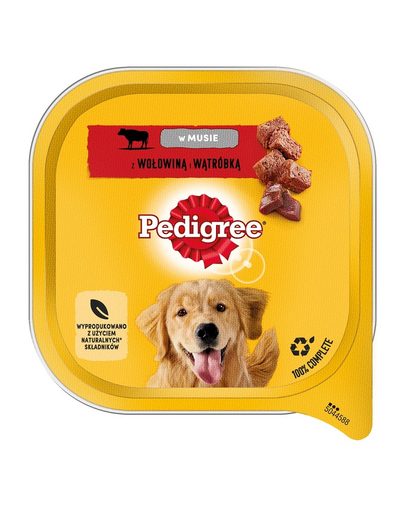 PEDIGREE Adult 10x300 g nedves kutyatáp marhahússal és májjal habosra főzve